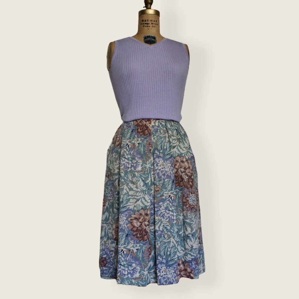 Purple Silk Sleeveless Tank Top by Kevo Small
